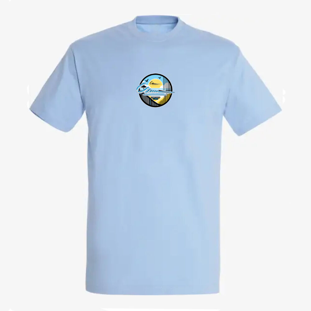 t-shirt sunrise bleu face avant