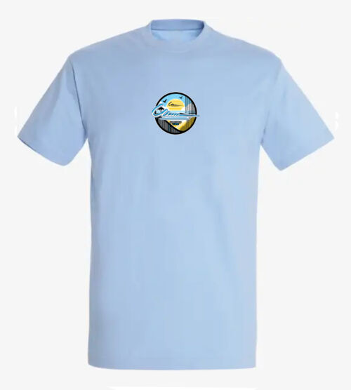 t-shirt sunrise bleu face avant