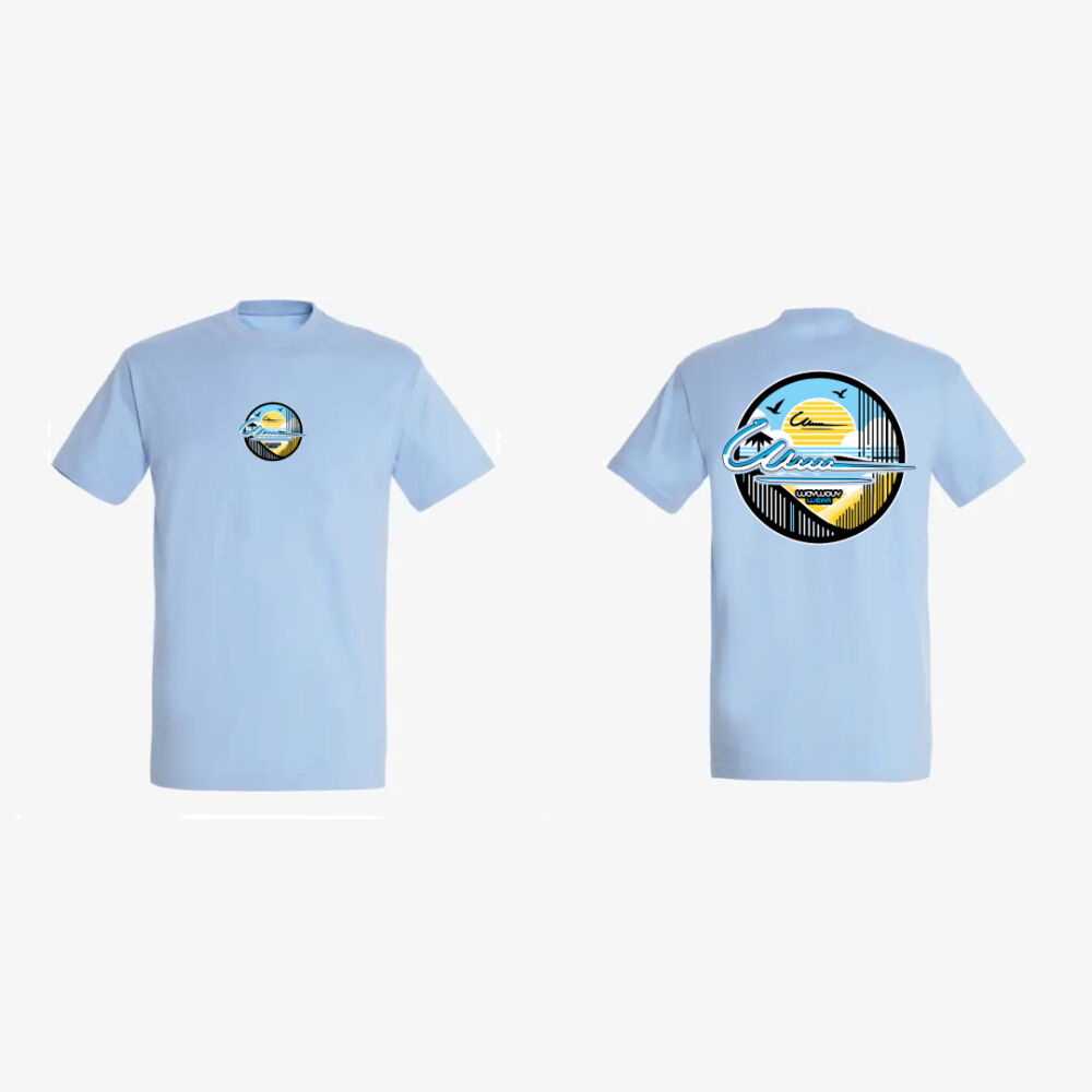 t-shirt sunrise bleu